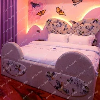 Electric Bed Bed & Breakfast Furniture Hotel Boutique Luxury Romantic Love Theme Butterfly round Water Bed