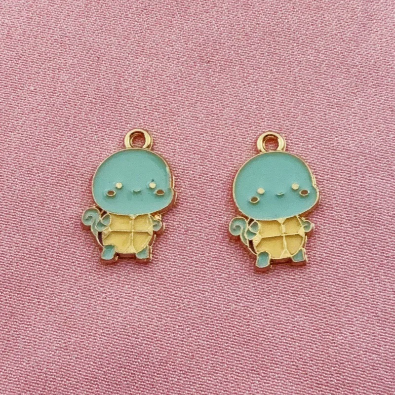10pcs Cartoon Drip Oil Jewelry Accessories Handmade DIY Bracelet Pendant Keychain Phone Pendant view 2