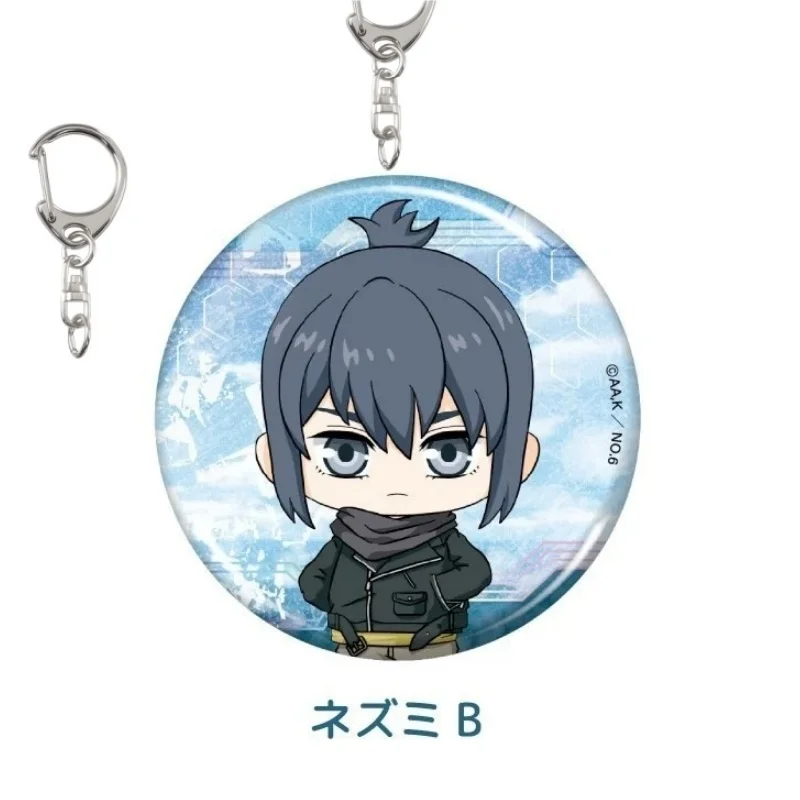Science Fiction Anime No.6 New style circle Acrylic Stand Figure Keychain Gifts Sion/ Nezumi 6CM Accessories Goods Collection