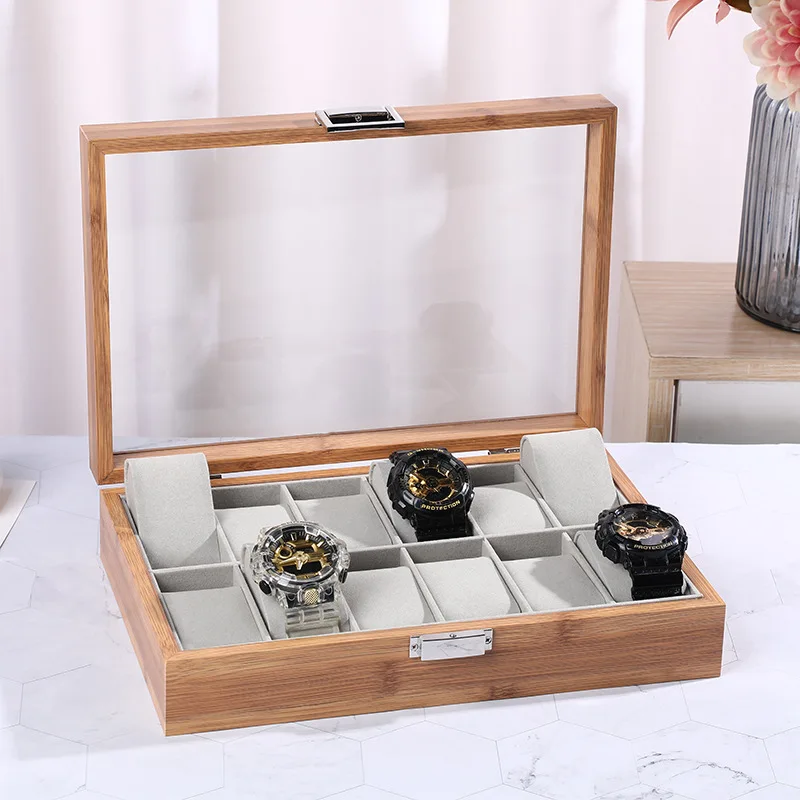 

Wooden Watch Storage Box, Window Opening Watch Box