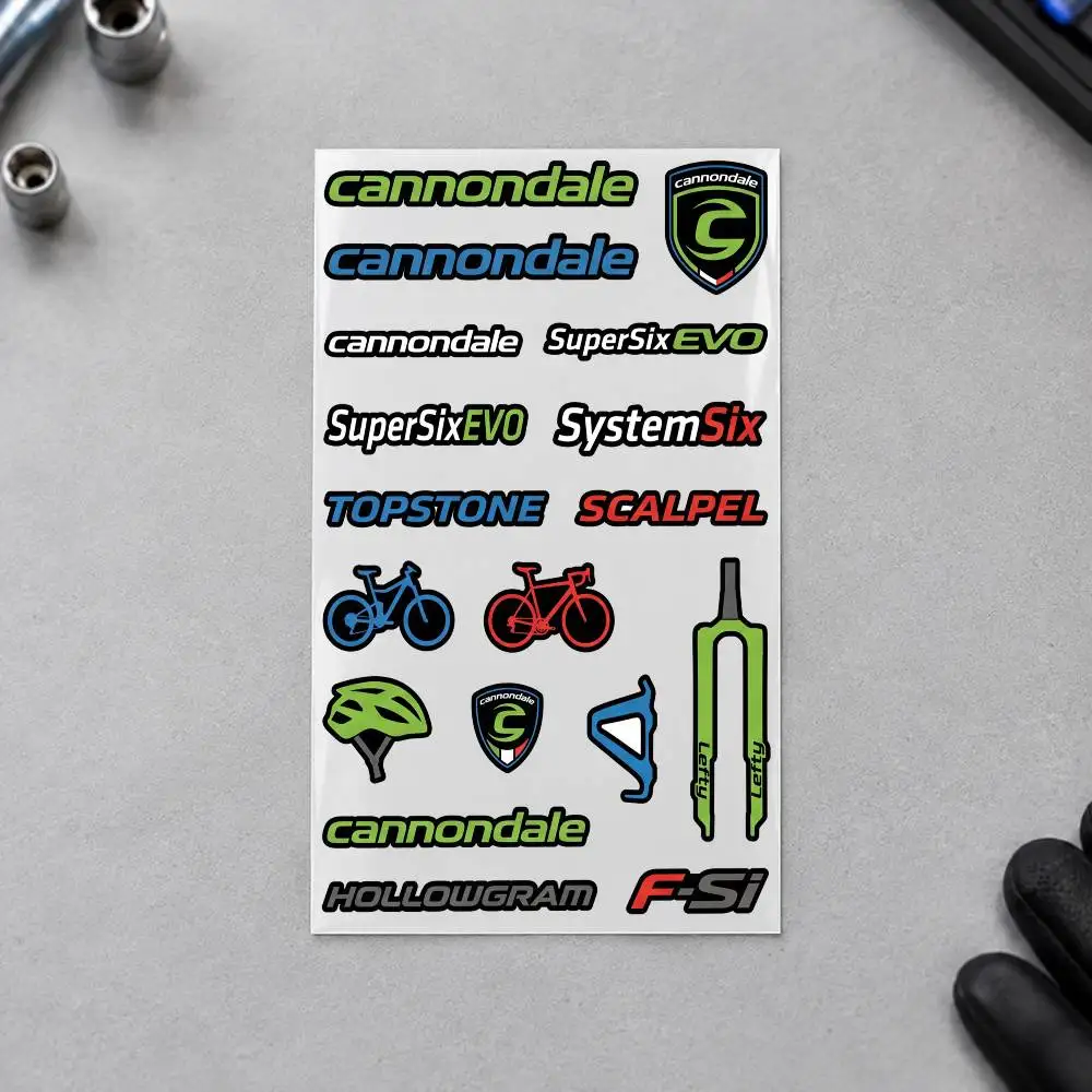 C-Cannondale Motorcycle Sticker Set Reflective Decals For Helmet Fuel Tank Fairing Body Custom Bike Graphics Kit