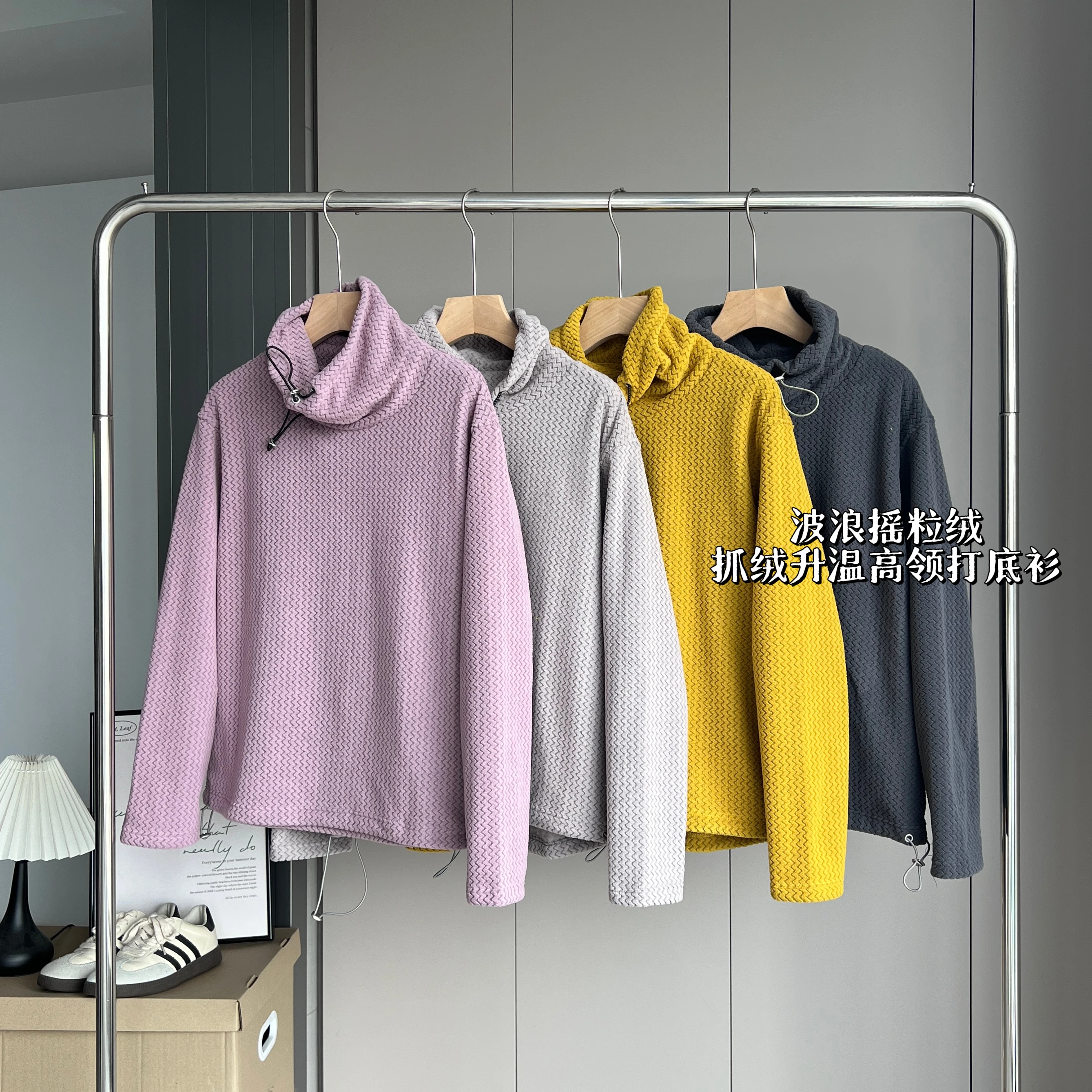 

Женская осенне-зимняя новая куртка-пуловер из овечьей шерсти с высоким воротником и завязками, мягкая верхняя одежда с длинными рукавами, куртка