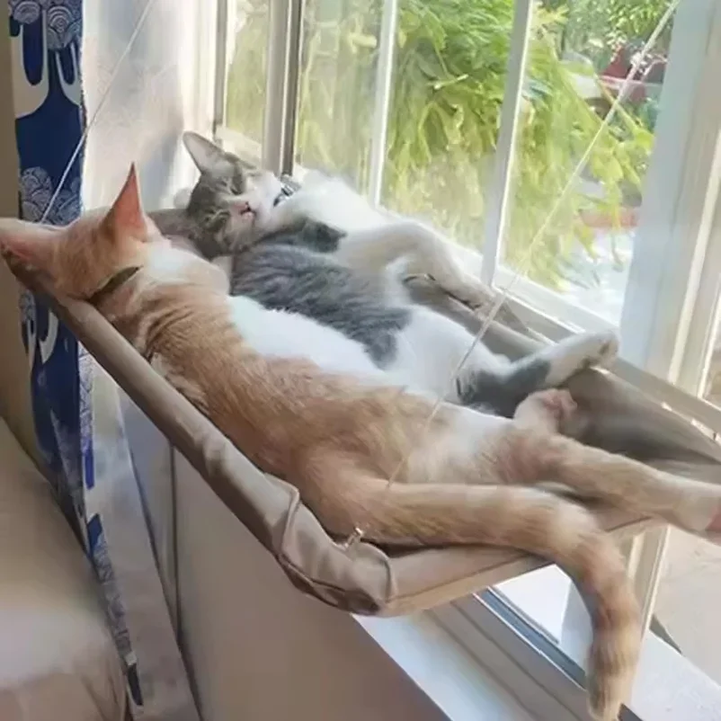 

Winter Cat Window Hanging Hammock Bed Suction Cup Space Saving All Seasons Easy Install Pet Bed Cat Climbing Frame