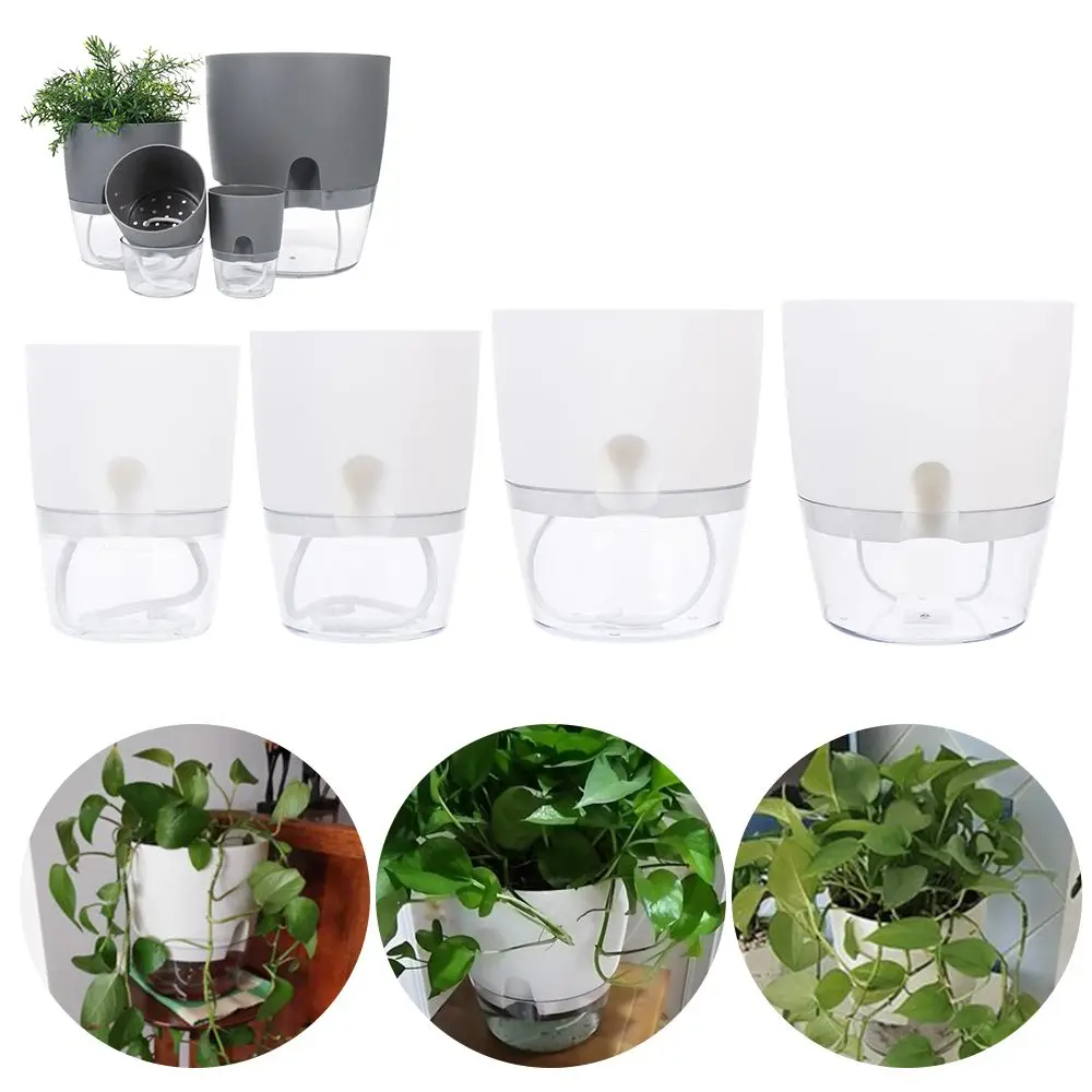 Succulent plant Automatic water absorption 2 layer With cotton rope Flower pot Lazy Flowerpot Self-watering Watering Planter