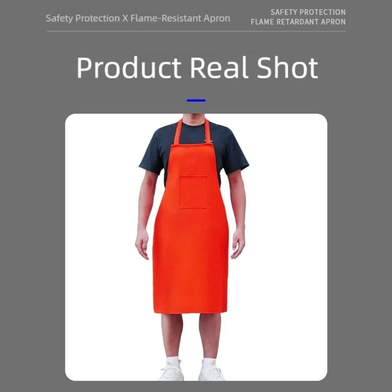  Fireproof Welding Apron Heat Resistant Flame Retardant Fabric Safety Workclothes