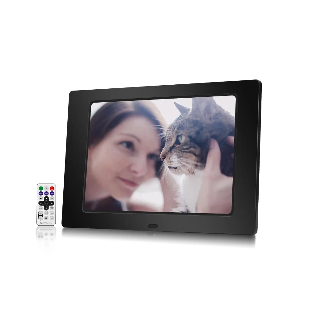 Dropshipping Black Color Frame 7inch Electronic Photo Frame Support Advertising Playing In Loop USB SD DC Plug In Photo Display