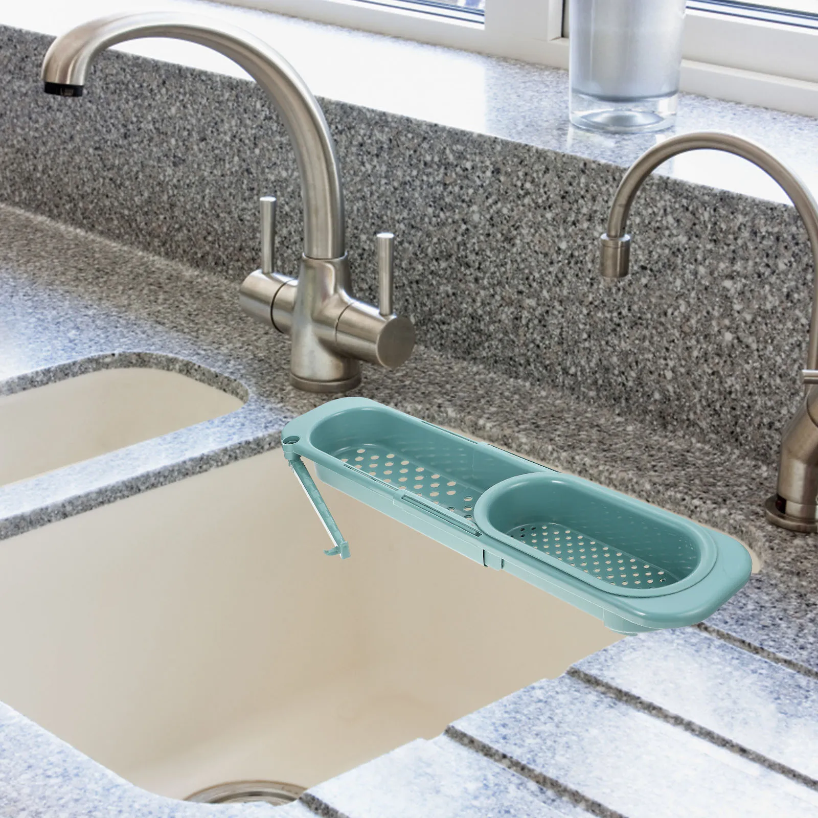 

Kitchen Sink Drain Basket Smooth Edges No Burr Extendable Sink Filter Rack For Vegetables Washing Dishes Drying Camping