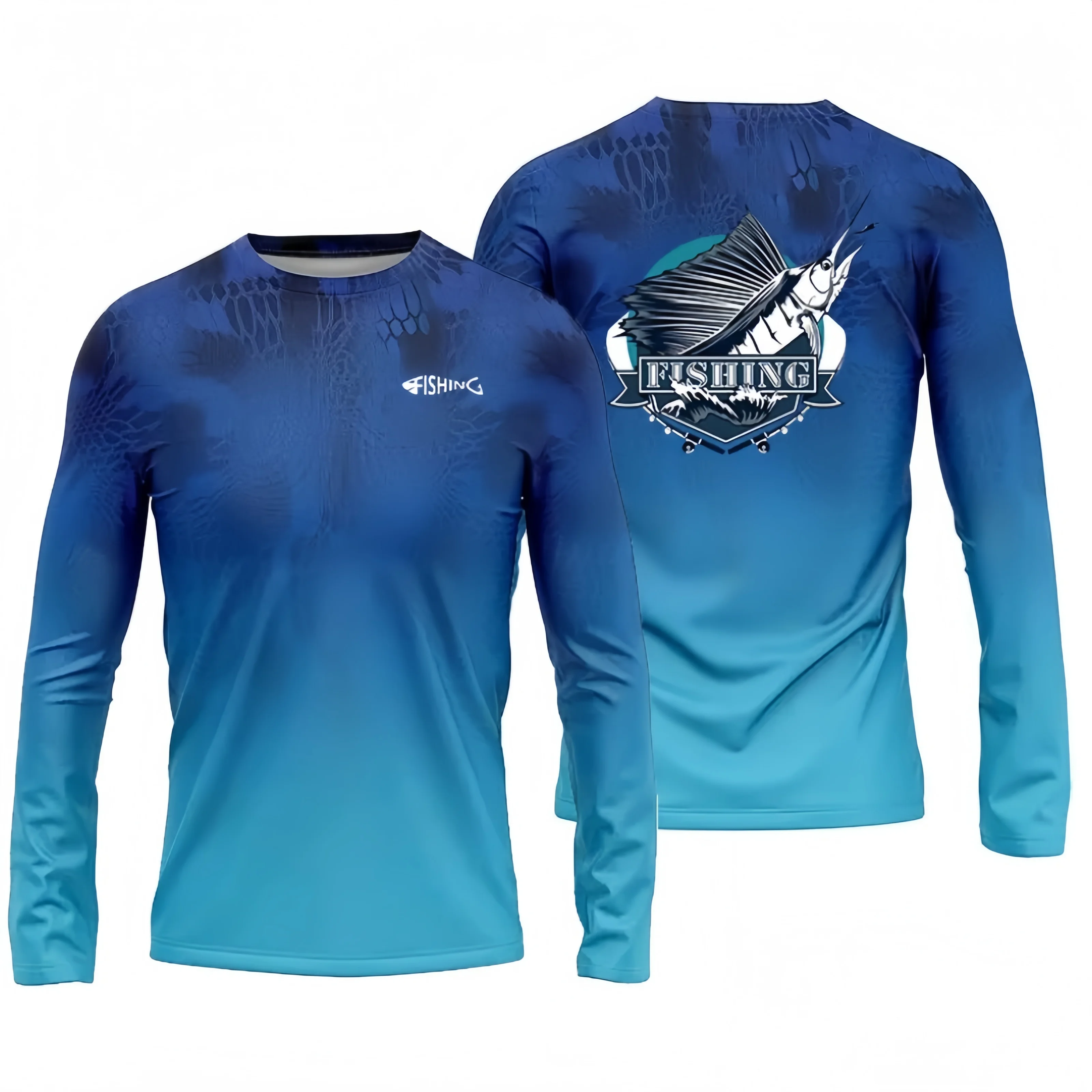 

Men's Fishing Shirt 3D Printed T-shirt Fishing Apparel Long Sleeve T shirt Outdoor Sport O-Neck Top Oversized Casual Man Clothes