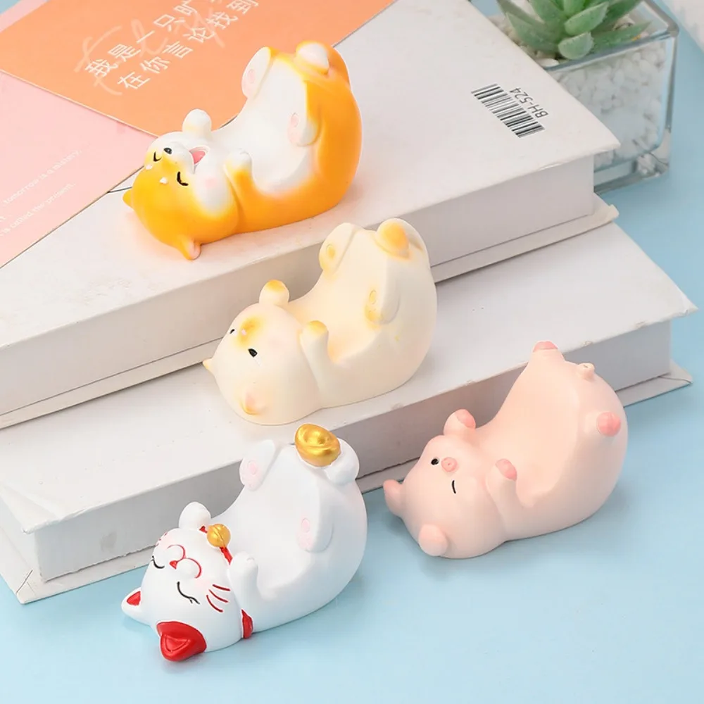 Lucky Cat Creative Phone Holder Figure Doll Animal Mobile Phone Stand Desk Decor Support Cell Phone Bracket Desktop Ornaments