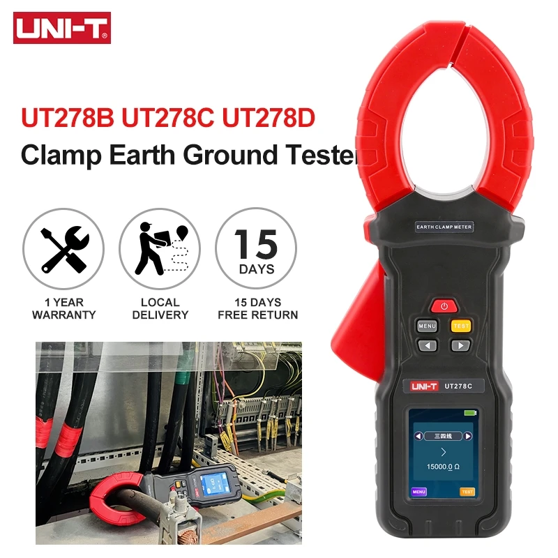 

UNI-T измеритель сопротивления заземления UT278B UT278C UT278D с ЖК-дисплеем, цифровой тестер сопротивления заземления, напряжение заземления, ток нагрузки