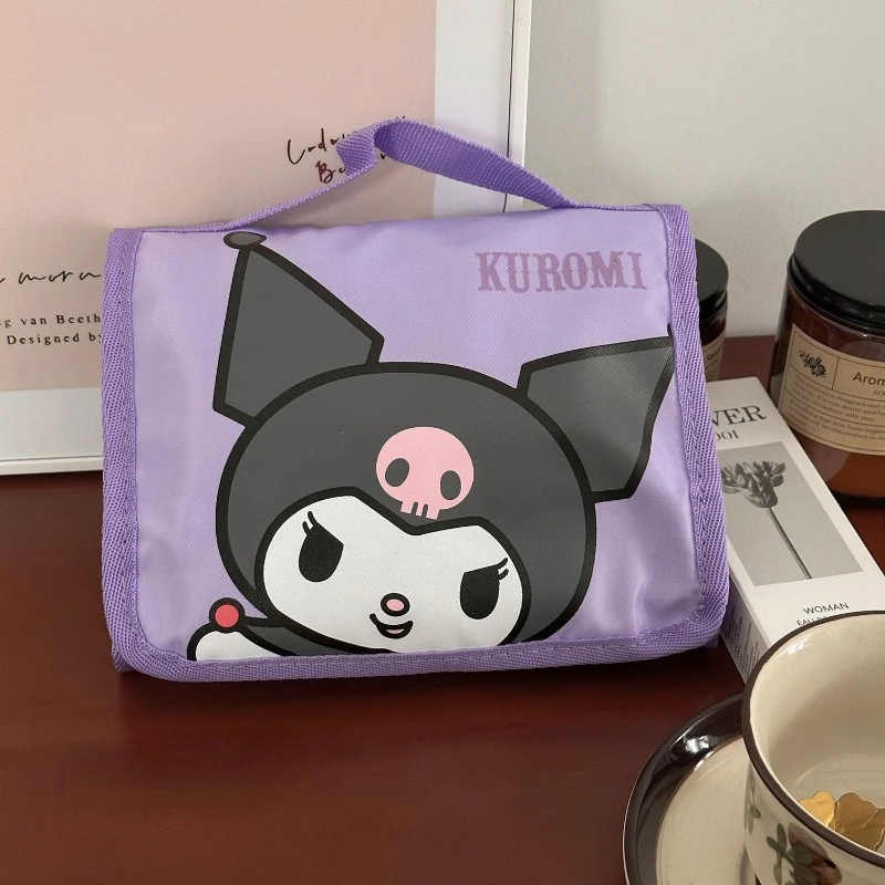 Sanrio uroczy kreskówkowy Hello kitty Moja melodia Kuromi Cinnamoroll Japońska, przenośna, warstwowa kosmetyczka o wysokiej wartości