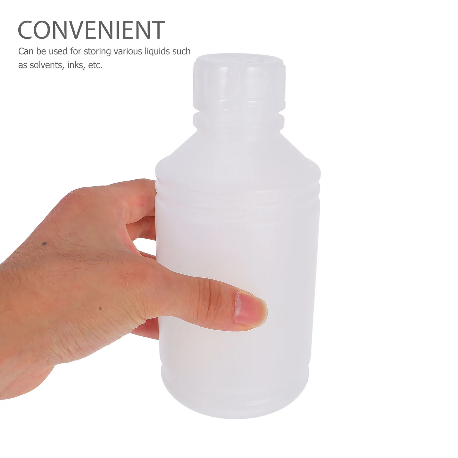 4 قطعة زجاجات بلاستيكية صغيرة مستديرة حاويات تخزين السوائل مانعة للتسرب عينة الجرار لمختبر المذيبات الحبر استخدام زجاجات عينة