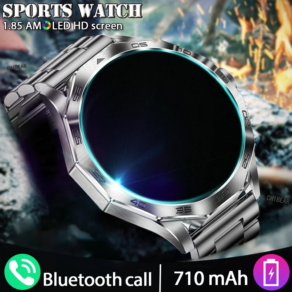 ChiBear For Huawei Sport Smart Watch Men 1.85 Inch Ultra HD Screen 710 mAh Health Monitor Waterproof Bluetooth Call Smartwatch