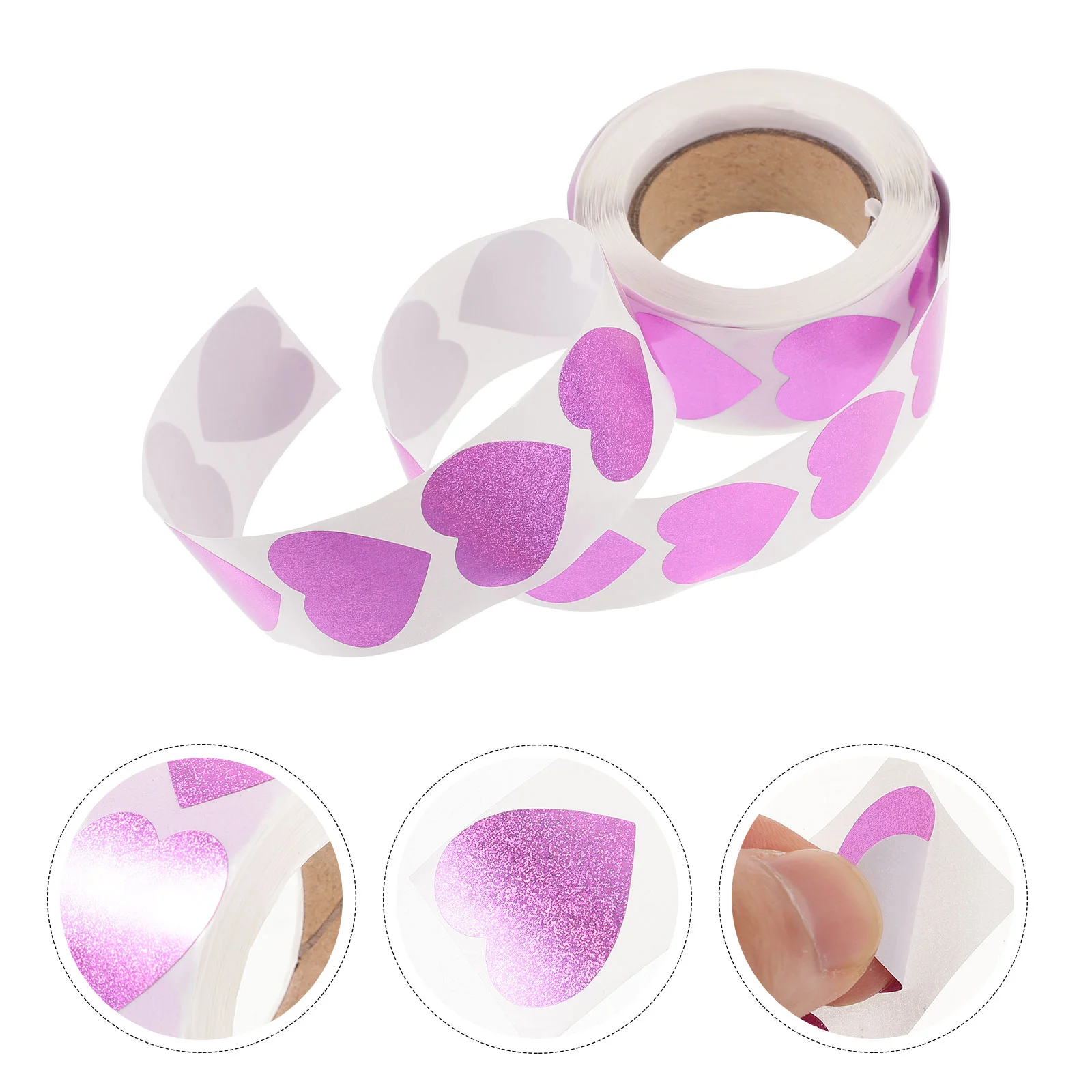 

500 Pcs Glitter Love Stickers Monitor Stands Universal Turntable Feet Protectors Heart Sun Tanning Labels Decorate