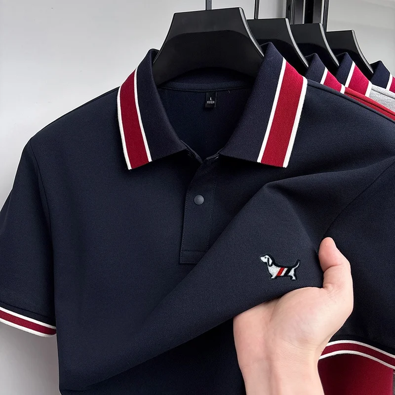 Designer Original Sommer Herren Kurzarm-POLO-Shirt Gestreifter Kragen Knopfleiste Hochwertige Stickerei Mode Lässige Herrenbekleidung – Detail 23