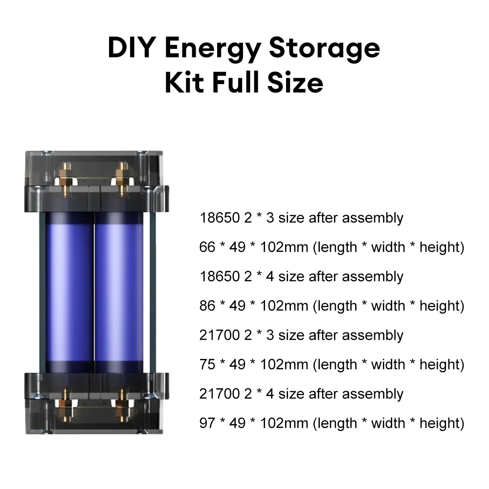 18650 21700 High-Capacity Battery Box High-Current Welding-Free Splicable DIY Energy Storage Bracket Pure Copper Wire Post