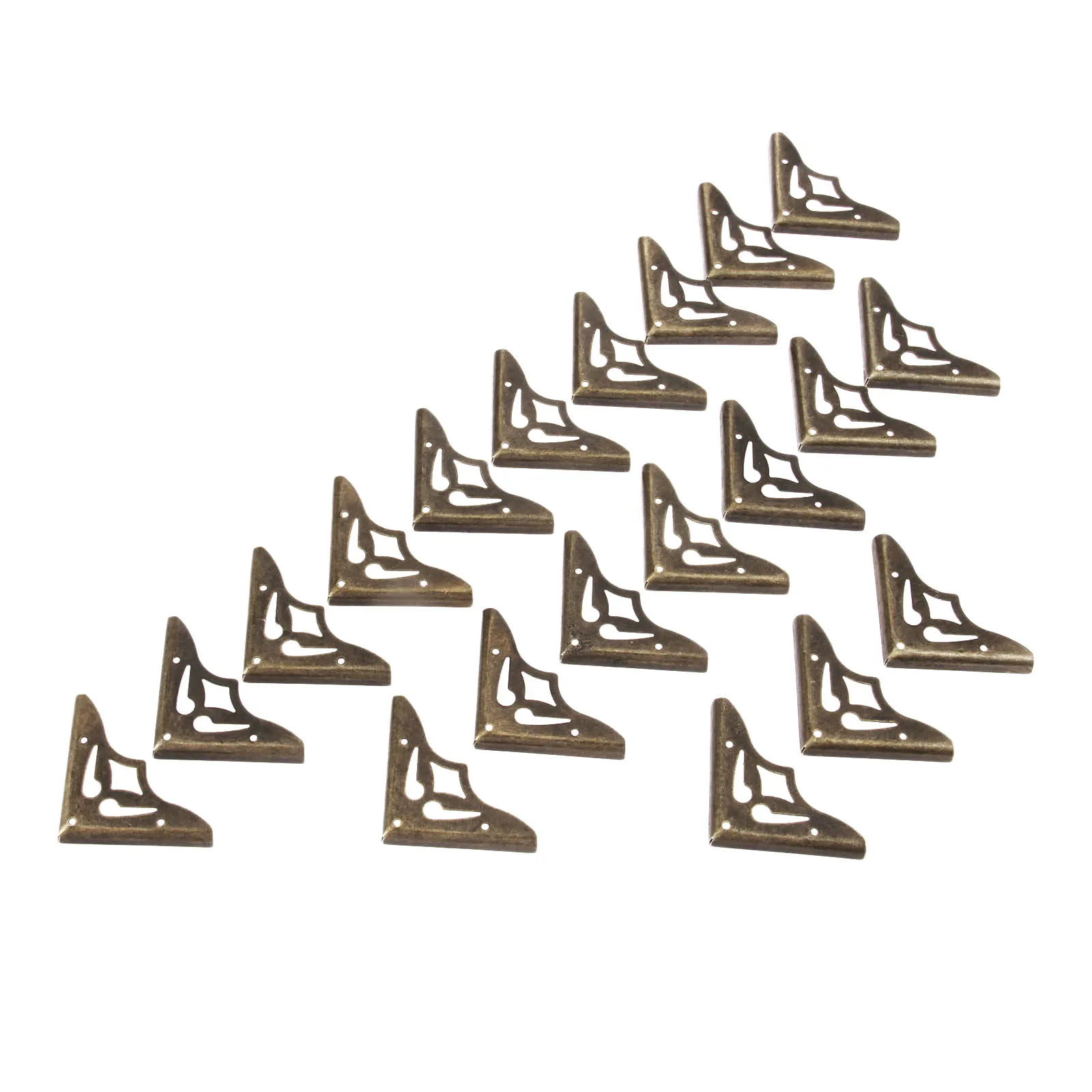 20 pièces raccords de meubles artisanat en métal Bronze Antique boîte à bijoux pied d'angle caisse en bois protecteur d'angle coin décoratif 35mm