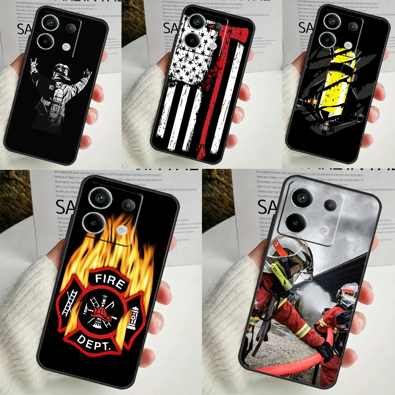 Firefighter Heroes Fireman Case For Xiaomi Redmi 13C 12C 10C 9C 10A Redmi Note 11 9 10 12 13 Pro 9S 10S 11S 12S Cover