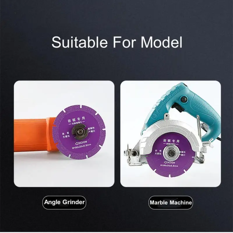 100 مللي متر/110 مللي متر شفرة منشار الماس النحاسية لقطع حجر الرخام لبلاط البورسلين ، قرص القطع الجاف غير المشقوق على شكل حرف U