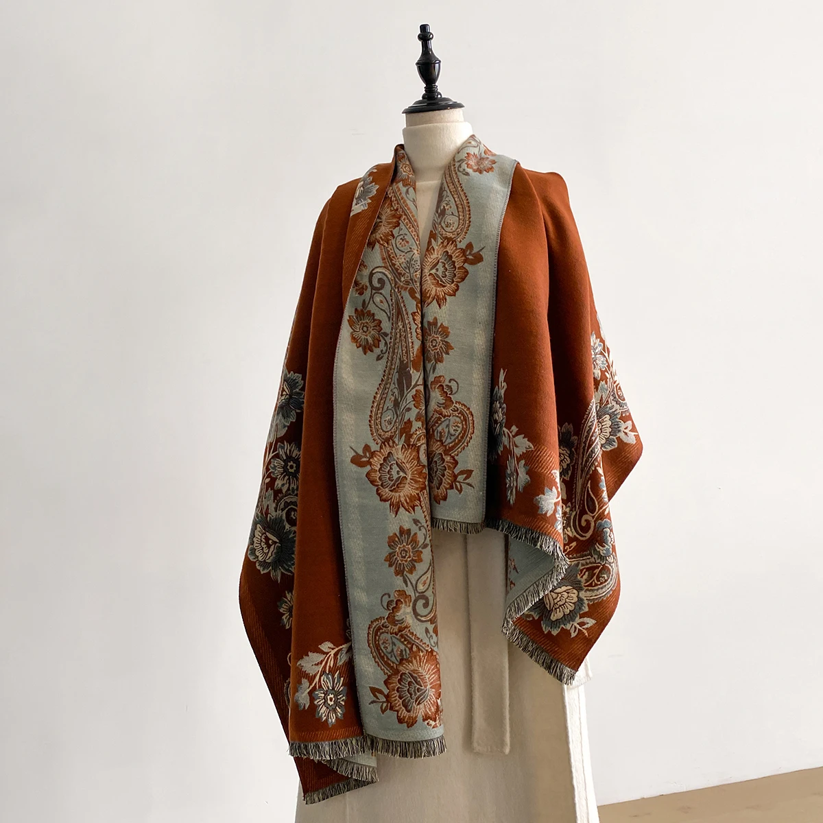 2025 Winter Luxus Imitation Kaschmir Verdicken Warme Wrap Decke Damen Schal Pashmina Schals