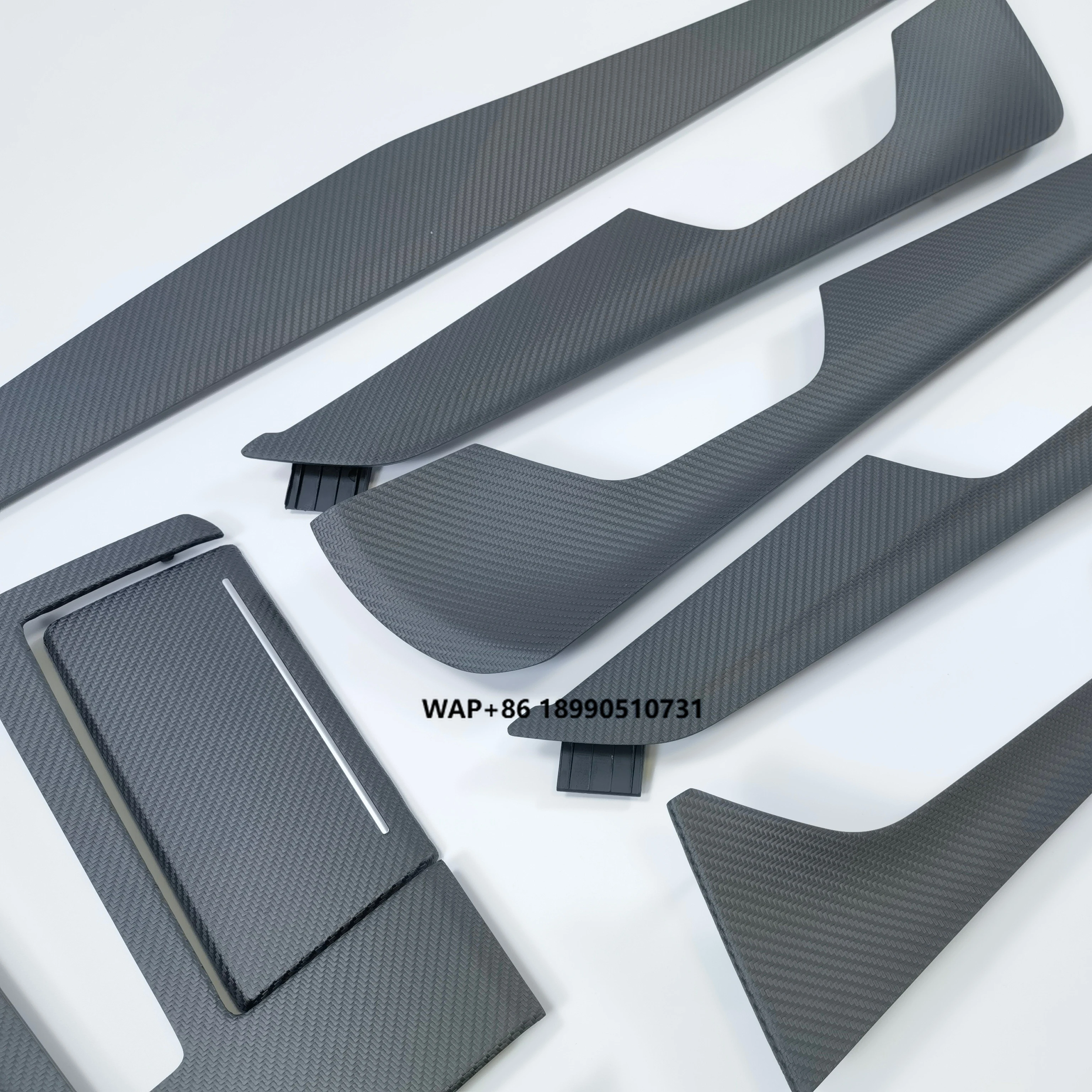 

A6 A7 S6 S7 C8 Models Performance Parts Upgrade Matte Carbon Fiber Interior Dashboard Center Console Decorative Strips