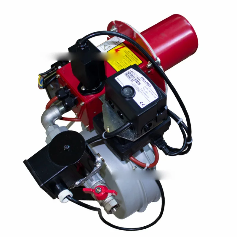 Quemador de llama de Gas GLP/NG pequeño, quemador de horno de propano Industrial, calentador de caldera de Gas Natural 11-55kw con válvula solenoide
