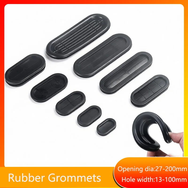 Oval Double Sided Rubber Grommets Dia 27-100mm Protective Coil Rubber Sealing Cap Hole Plug For Protection Wire Cable Seal Ring