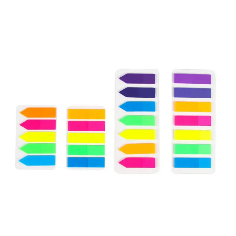 Fluorescent Index Tabs Self Adhesive Page Markers Transparent Waterproof Sticky Notes Classify Files Flags Posted It Stickers