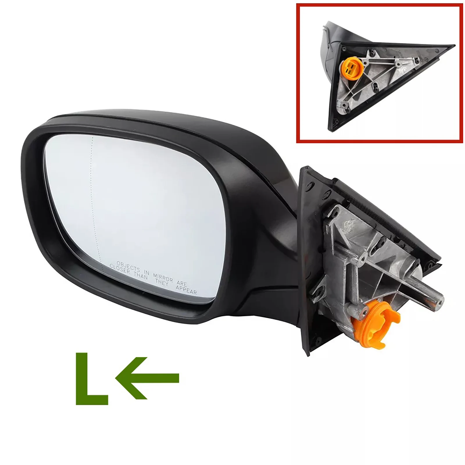 

1Pc ABS Plastic Black Left/Right Side Mirror Power Heated Replacement For BMW X3 2011-2014 Car Auto Accessories Repair Parts