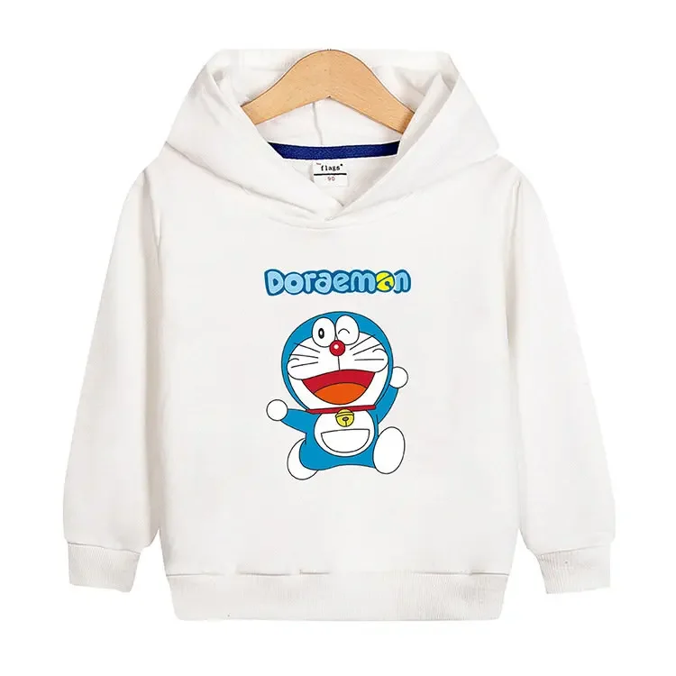 

Милая детская одежда с героями мультфильмов Doraemon, детская толстовка с капюшоном, новая осенне-зимняя одежда со шляпой, верхняя одежда на осень