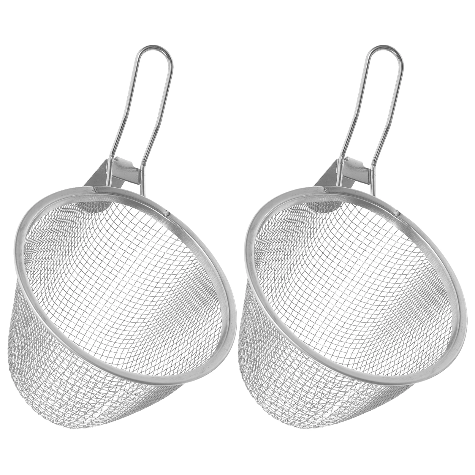 

2pcs Stainless Steel Hot Pot Filter Basket Fine Mesh Grease Removal Kitchen Colander Noodle Strainer Reusable Cooking Tool Hot