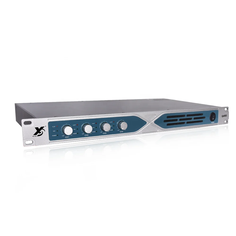 NEW 4 Channels 450W*4 Professional 1U Size Class D Digital KTV Speaker Power Amplifier Switching Power