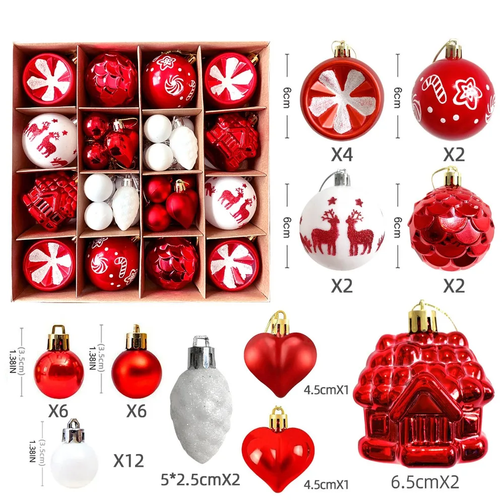 

New Plastic Painted Ball Christmas Tree DIY Crafts New Year Christmas Decorations Hanging Xmas Tree Hanging