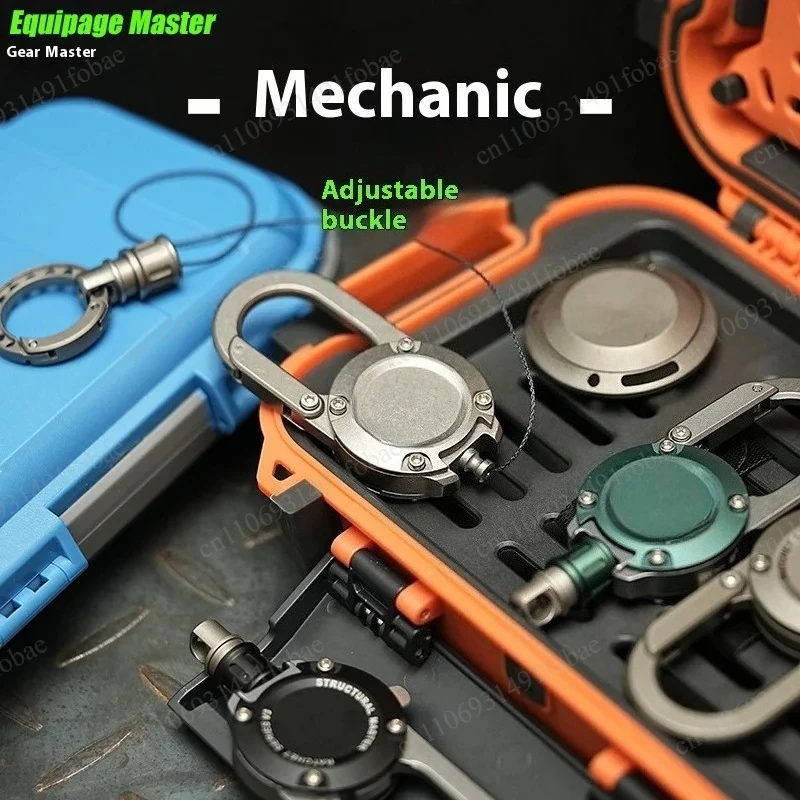 Heavy-Duty Aluminum Alloy Buckle, Retractable Structure, Multifunctional EDC Keychain with Fashion Look for Daily Use