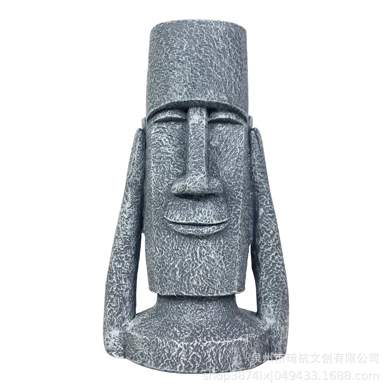 Easter Island stone ornaments, home bedrooms, living rooms, entrances, TV cabinets, tabletops, vase decorations