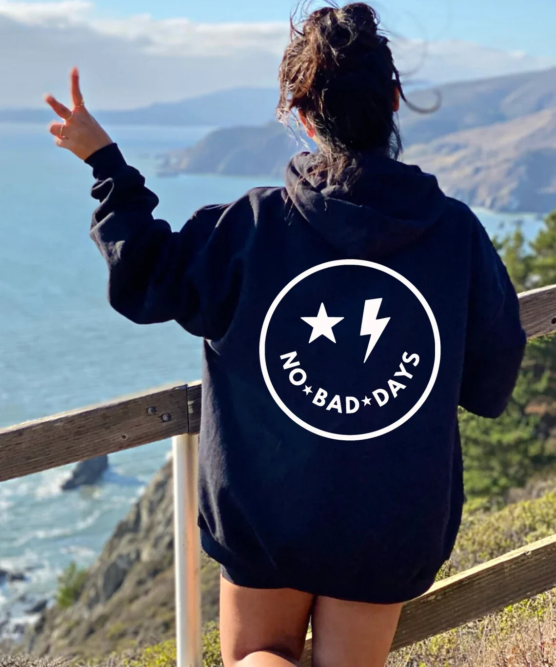 

Sugarbaby No Bad Days Funny Graphic Hoodie Kindness Sand Color Hoodie Aesthetic Tumblr Cotton Hoody Women Outfit Drop Shipping