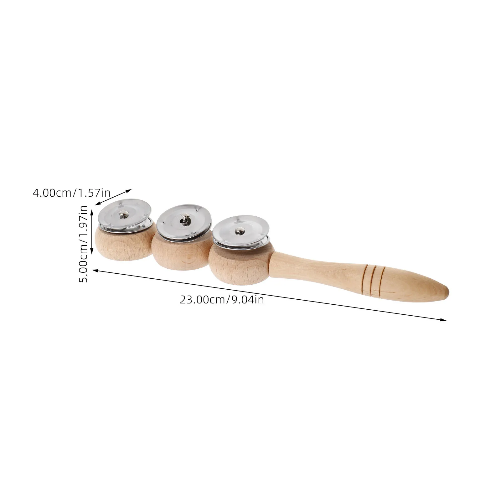 Jingle vara de madeira 3 sinos crianças musical handheld chocalhos kit sino percussão instrumentos da criança sinos do bebê shaker