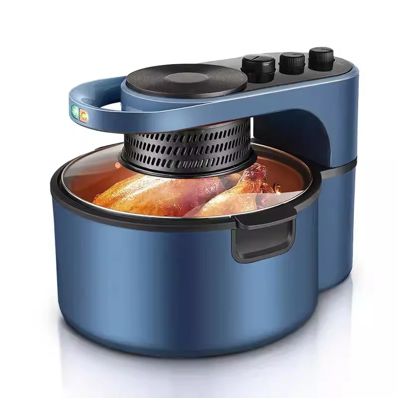 Air fryer, multifunctional rotating oil-free visual, large-capacity electric fryer oven