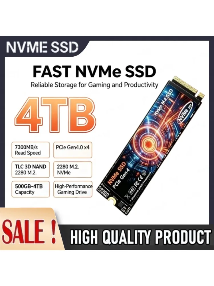 Original SSD 7300MB/s M2 SSD 500GB 1TB 2TB 4TB NVMe SSD M.2 2280 PCIe4.0x4 Interne Solid-State-Laufwerke für Desktop und Notebook