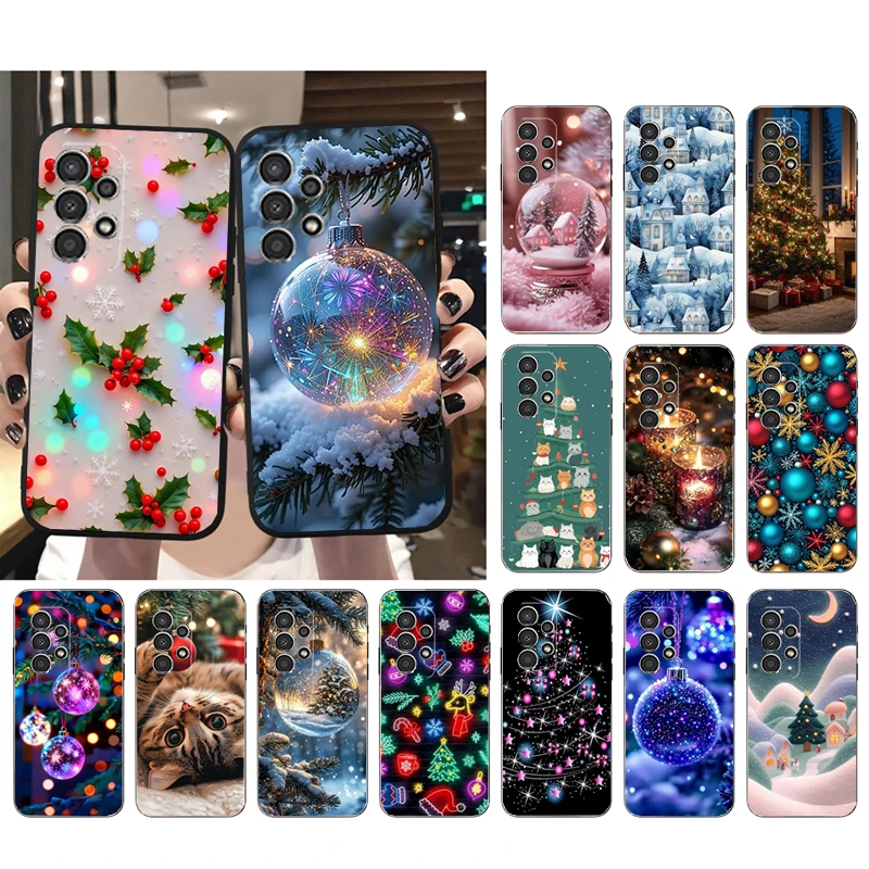 

Phone Case For Samsung A55 A16 A56 A36 A35 A15 A53 A54 A33 A34 A25 A05S A52 A52S A14 A26 A71 Christmas Ball Tree