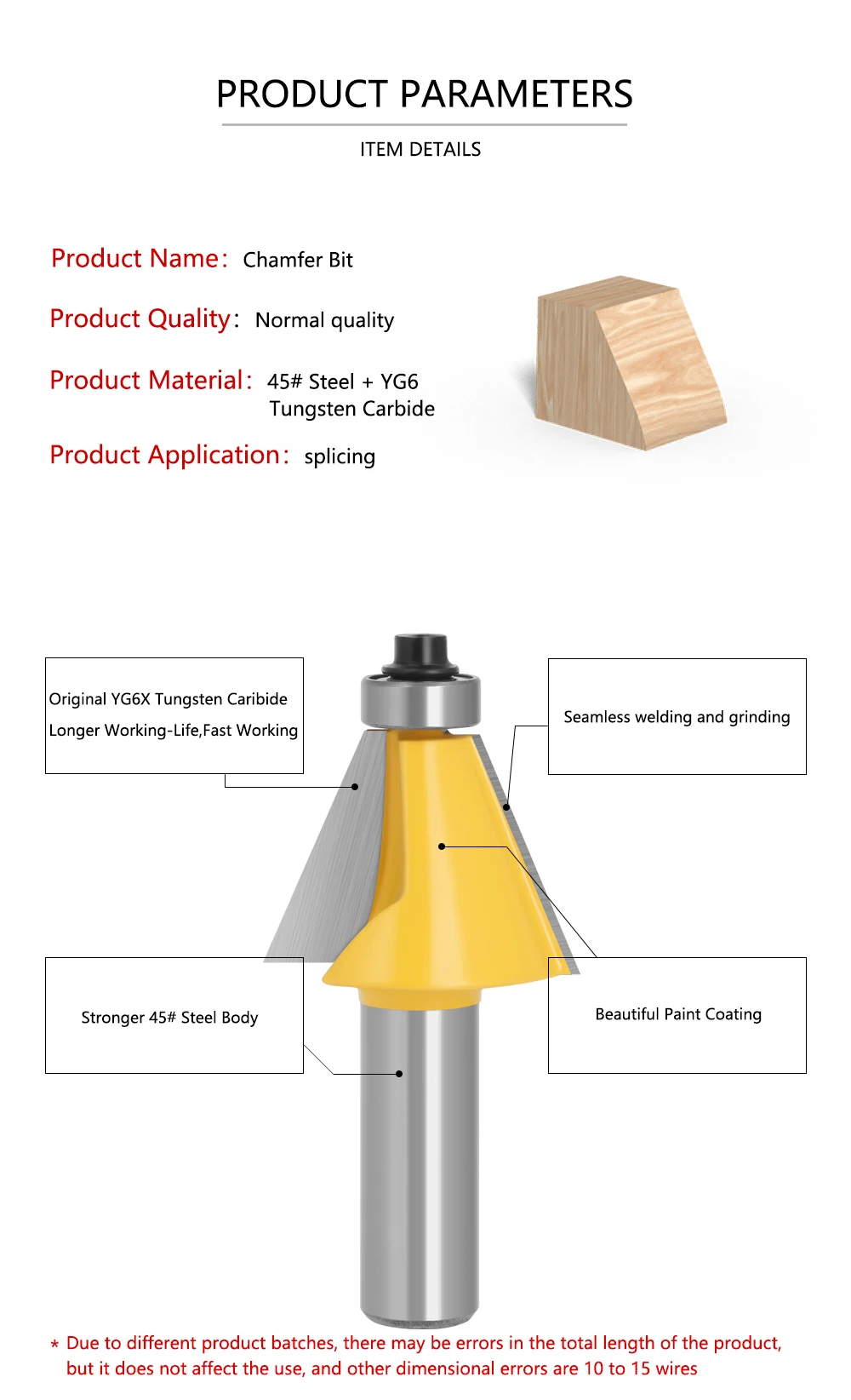 Imagem -06 - Lavie-chanfro e Bevel Edge Router Bit Haste 1125 15 225 30 45 Graus Dois Flauta Carpintaria Fresagem Bits de Corte 1pc