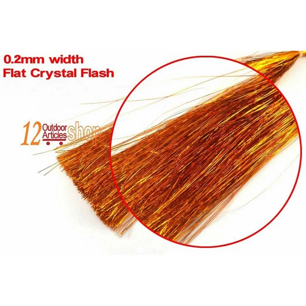5 Packs Assortment Color Flat Crystal Flash Tinsel Fly Tying Material Glittering Bass Salmon Snapper Fishing lure baits material