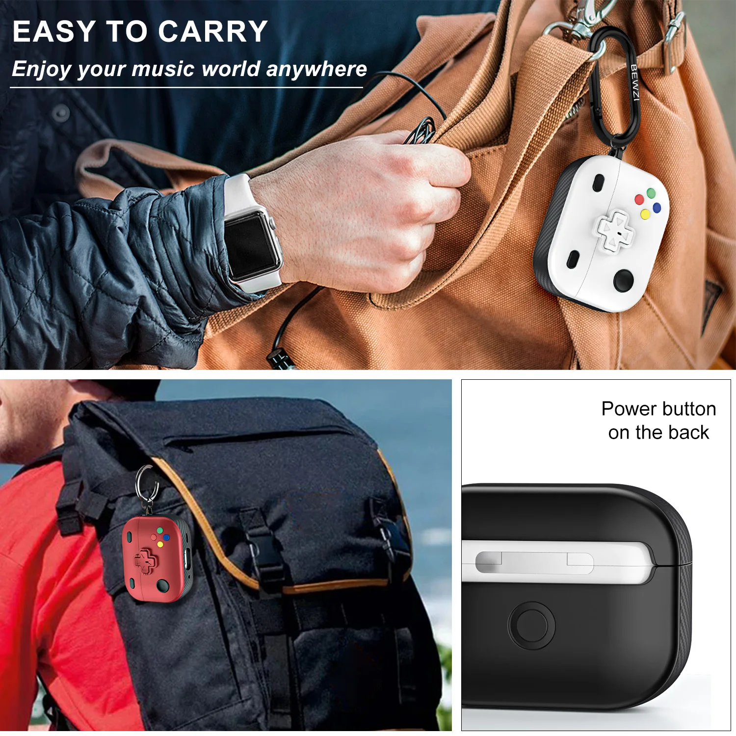 For Airpods Pro 2nd Gen Case for Airpods Pro 2 Protective Case Cool Game Style Pushbutton Switch Hard Protection Case