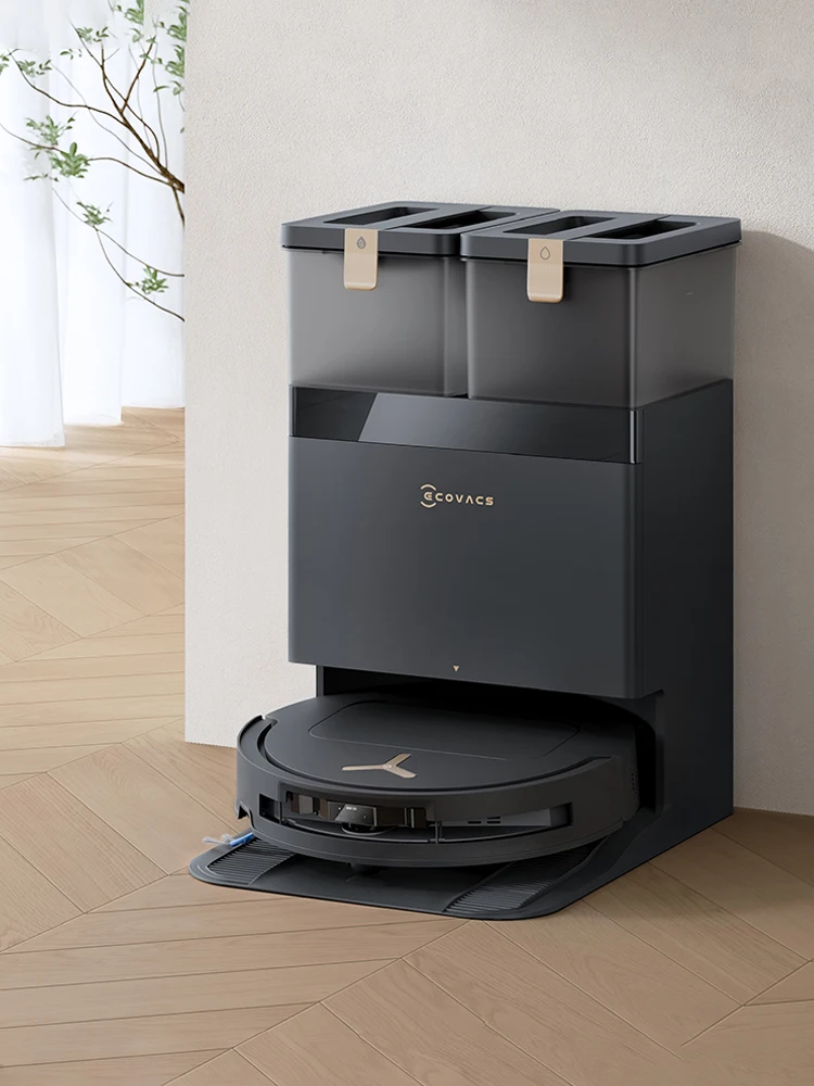 ECOVACS T50 Pro Omni Gen3 Roboterstaubsauger mit Wischfunktion 25.000 Pa Reinigung des Wischmopps bei 75 Grad ° C Heißlufttrocknung, Pflegeset