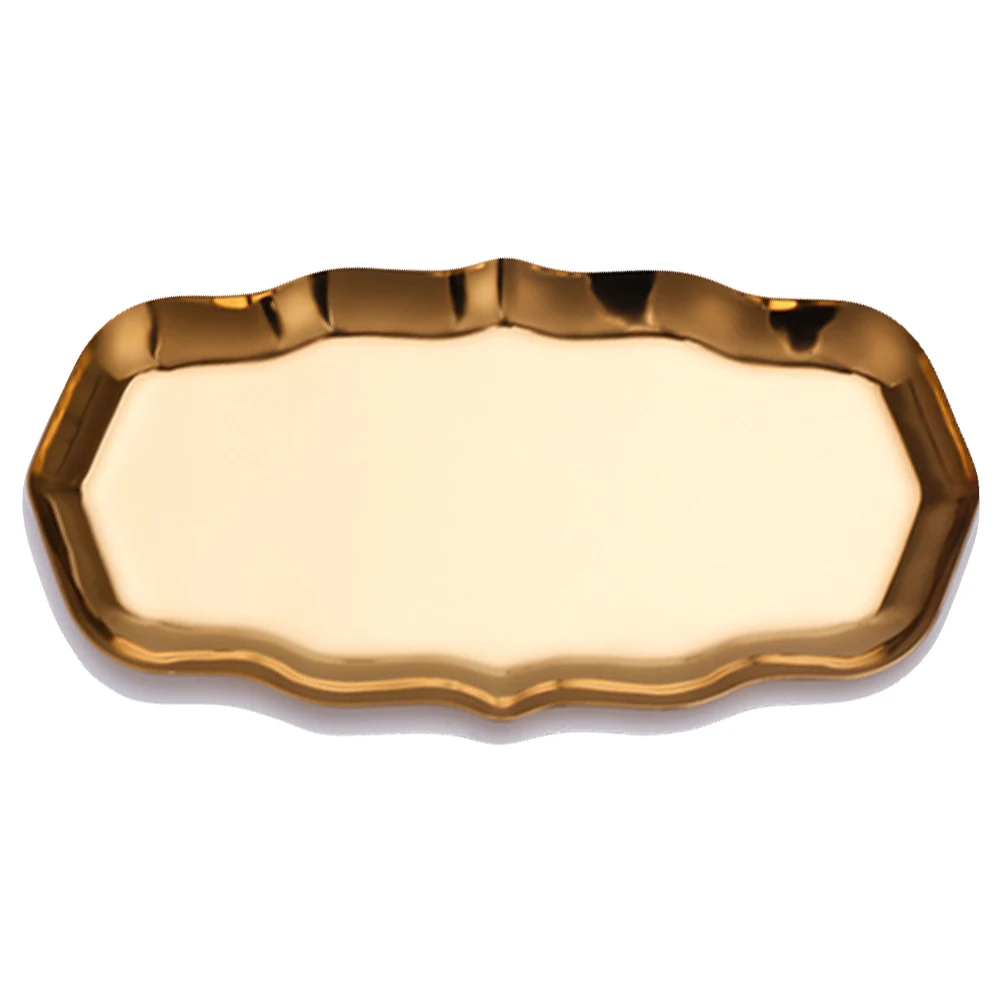 

Stainless Steel Tray Jewelry Storage Plate Ring Dish Necklace Holder Organizer Home Decoration Gift Idea