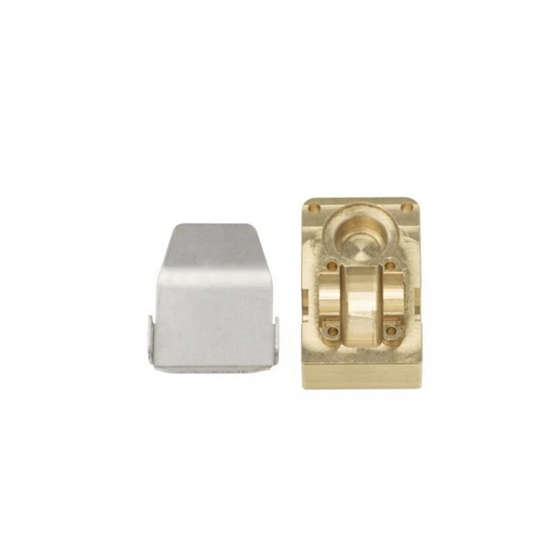 Brass Bridge Cover Counterweight Cover With Guard Plate Gold&Silver Accessories For 1/24 Simulation Model Axial SCX24 90081