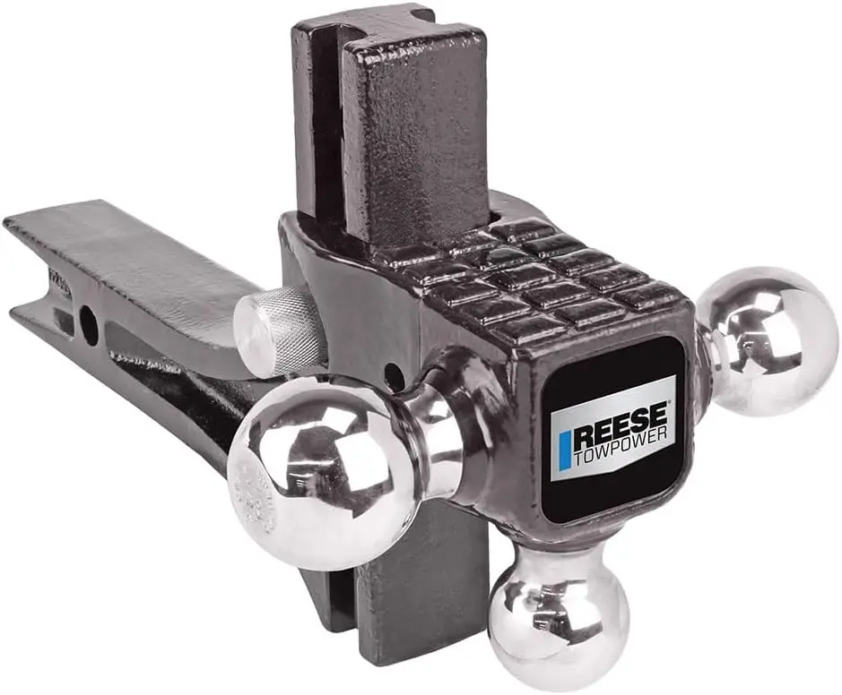 

Towpower 7068900 Adjustable Tri-Ball Trailer Hitch Ball Mount (1-7/8 Inch, 2 Inch, 2-5/16 Inch Trailer Balls), Fits 2 Inch Squar