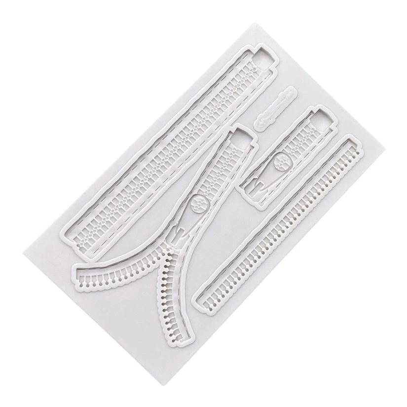 Silicone Mold Zipper Shapes Fondant Cake Chocolate Candy Jello Silicone Decorating Tools