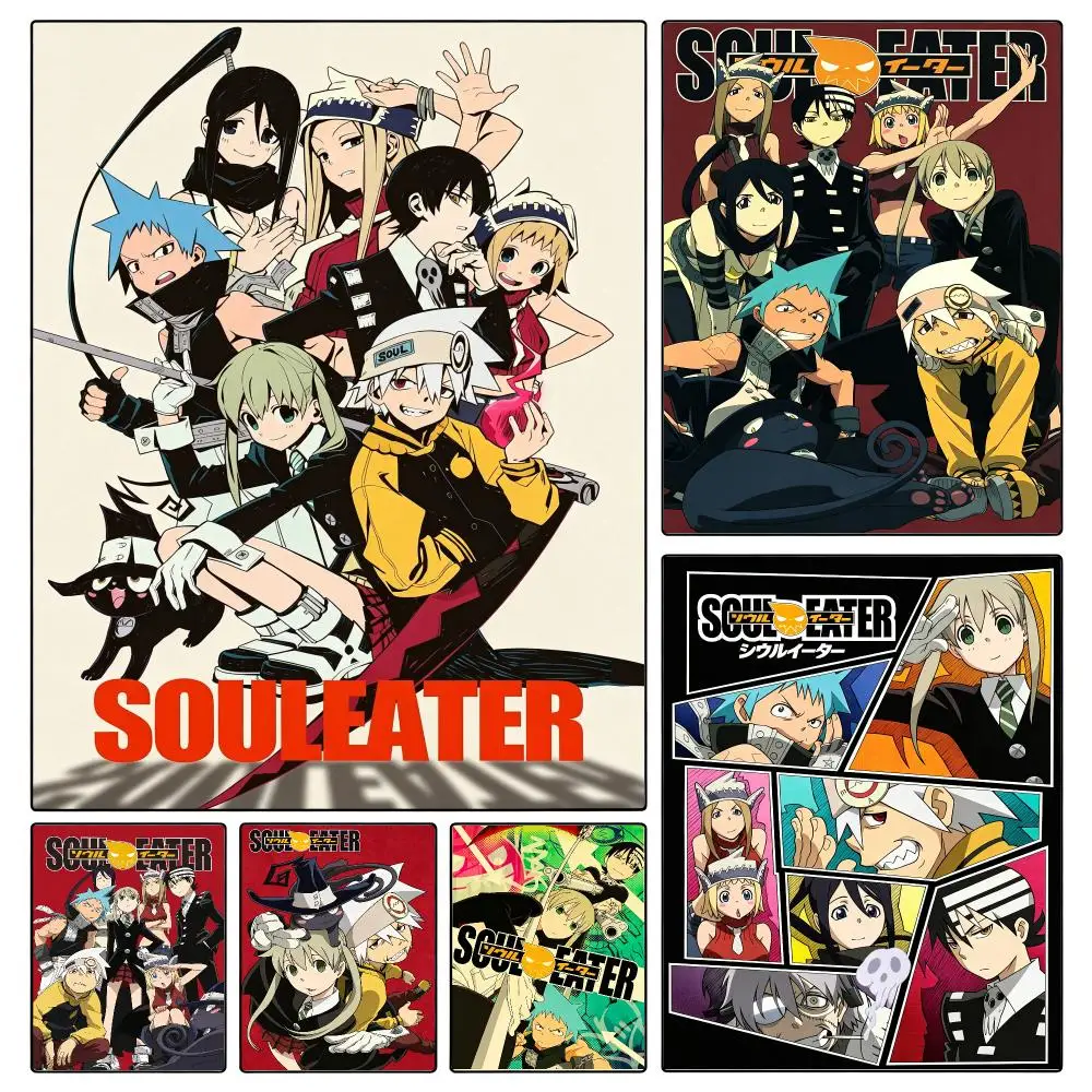 anime Soul Eater Poster Poster Waterproof HD Unframed Self‑Stick Decor Wall Art for Home Room Decoration Gift