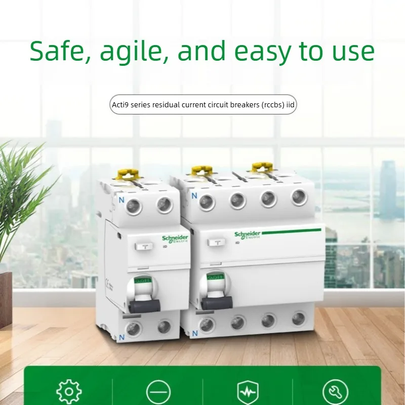 Schneider Electric ILD Series 4P Residual Current Operated Leakage Protection Switch 40A 80A 100A 30mA Reliable Circuit Breaker